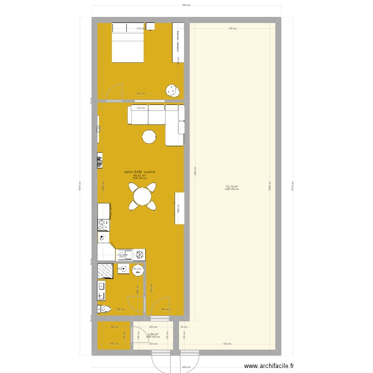 appart 1 la fleche. Plan de 0 pièce et 0 m2
