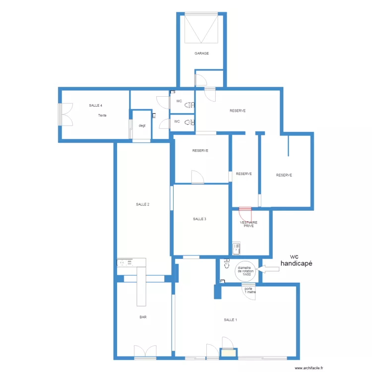 place st ame option wc handicapé. Plan de place st ame option wc handicapé. Plan de