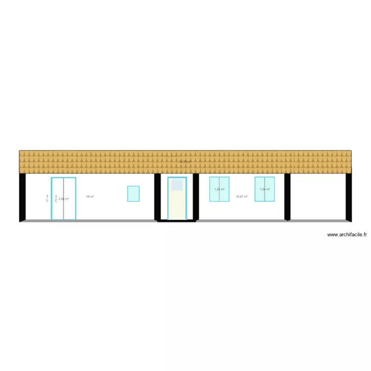 plan vue de face. Plan de 