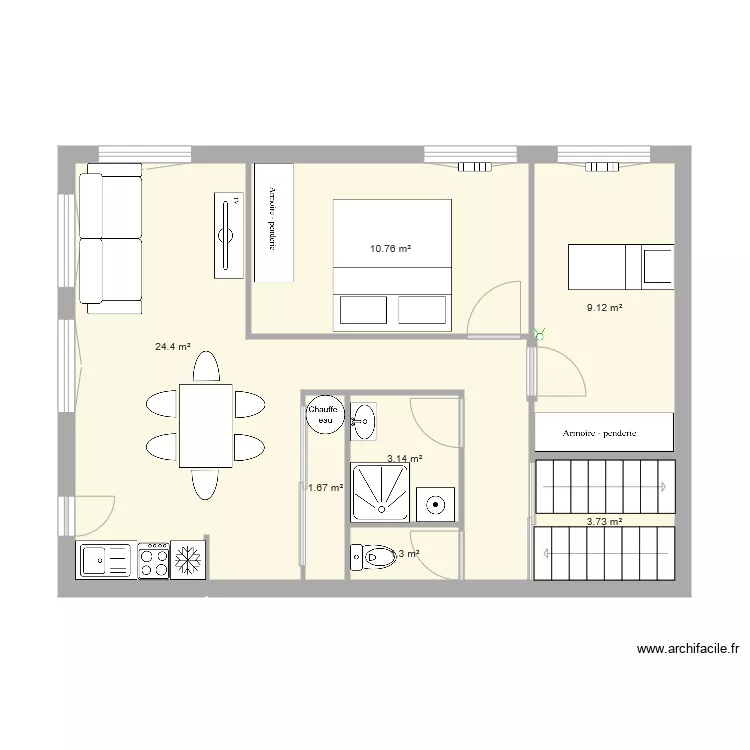 paulae 2&eacute;tage e2. Plan de 