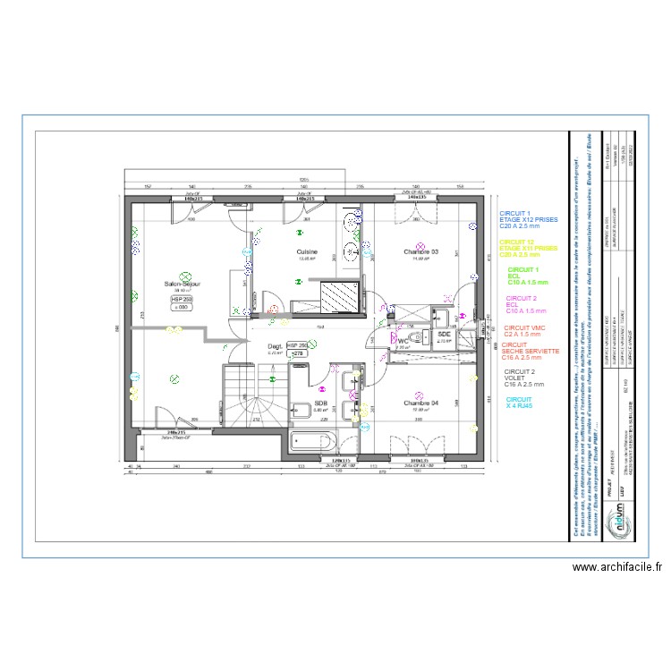 PLAN ETAGE ELEC. Plan de 0 pièce et 0 m2