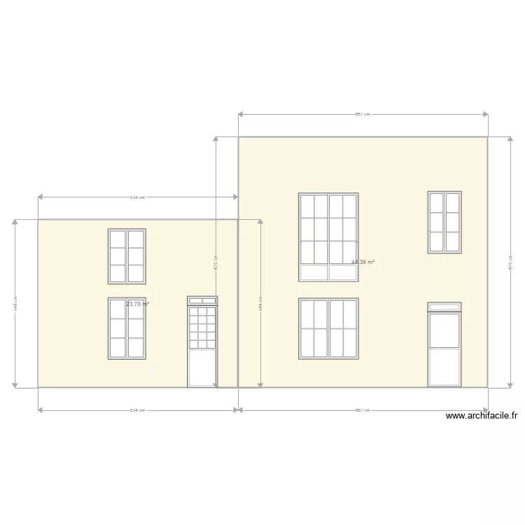 FacadeJardin2. Plan de 