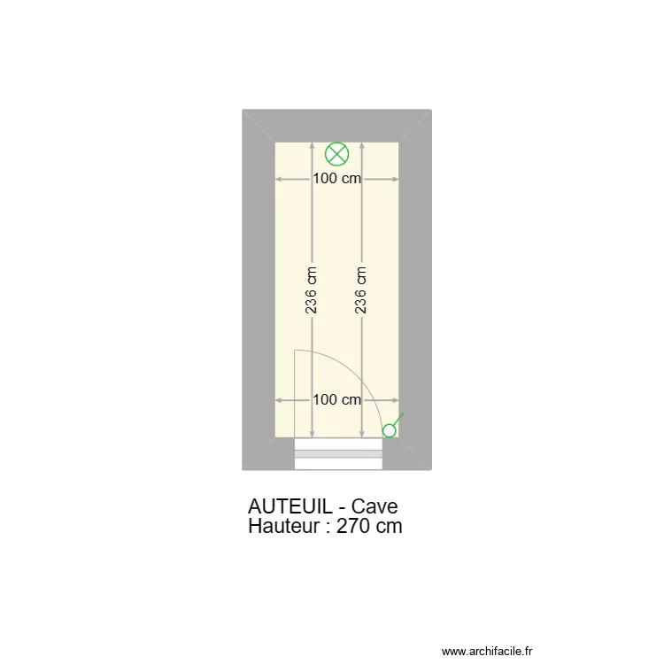 AUTEUIL - Cave. Plan de 