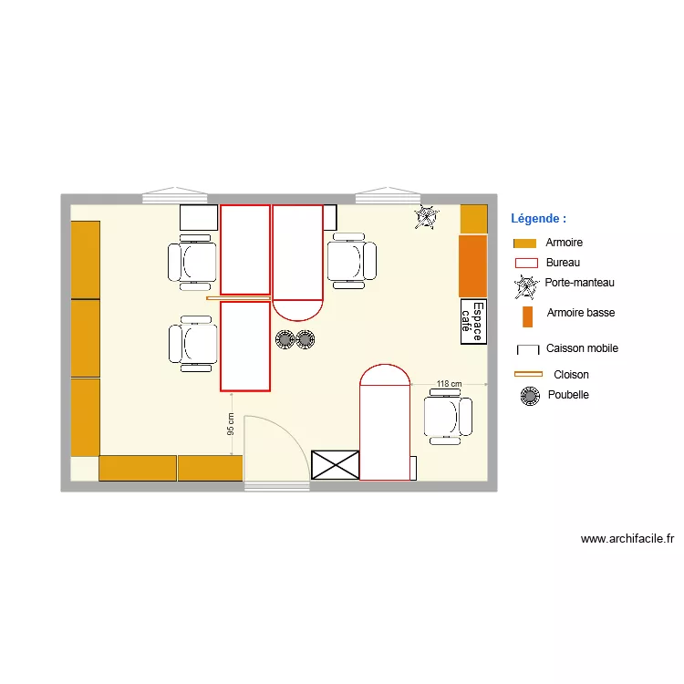 Bureau 1 SI APRES. Plan de 