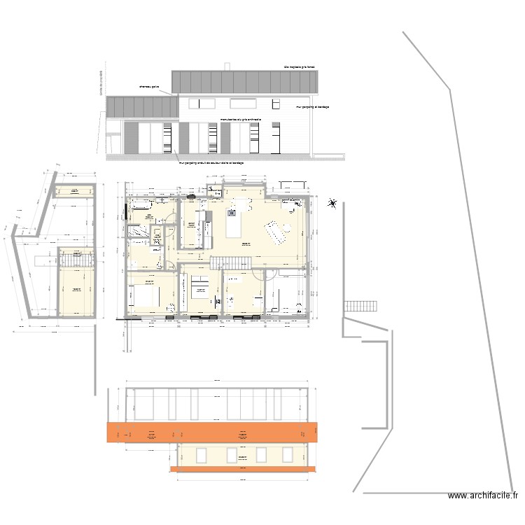 plan facade ouest 3. Plan de 0 pièce et 0 m2