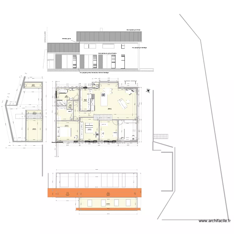 plan facade ouest 3. Plan de 