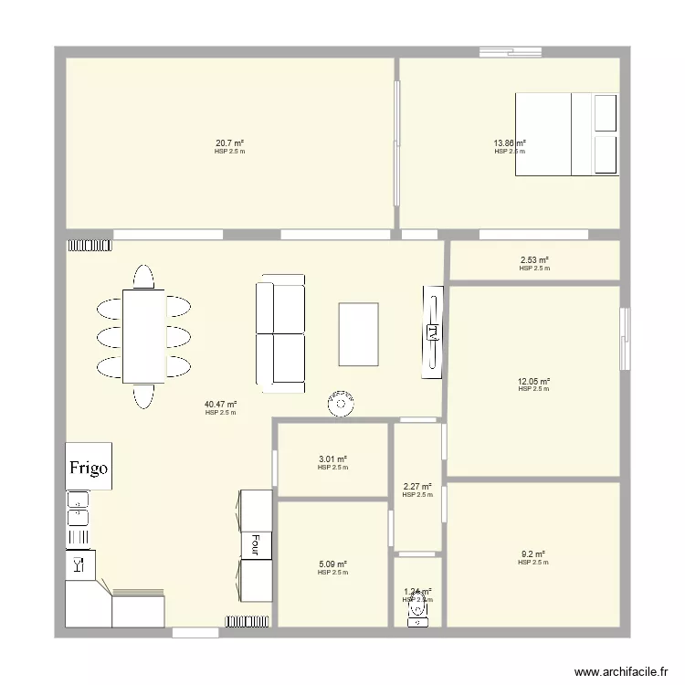 Plan Actuel. Plan de 