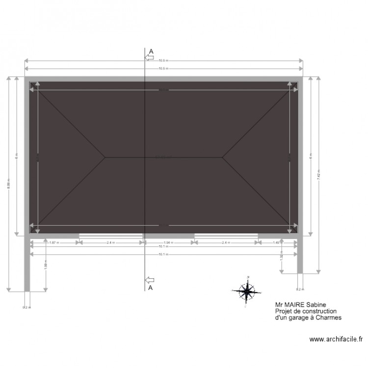 garage . Plan de 0 pièce et 0 m2