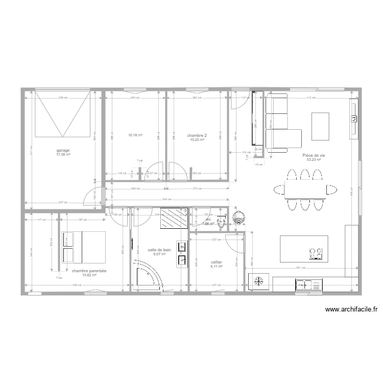 julie et alex. Plan de 