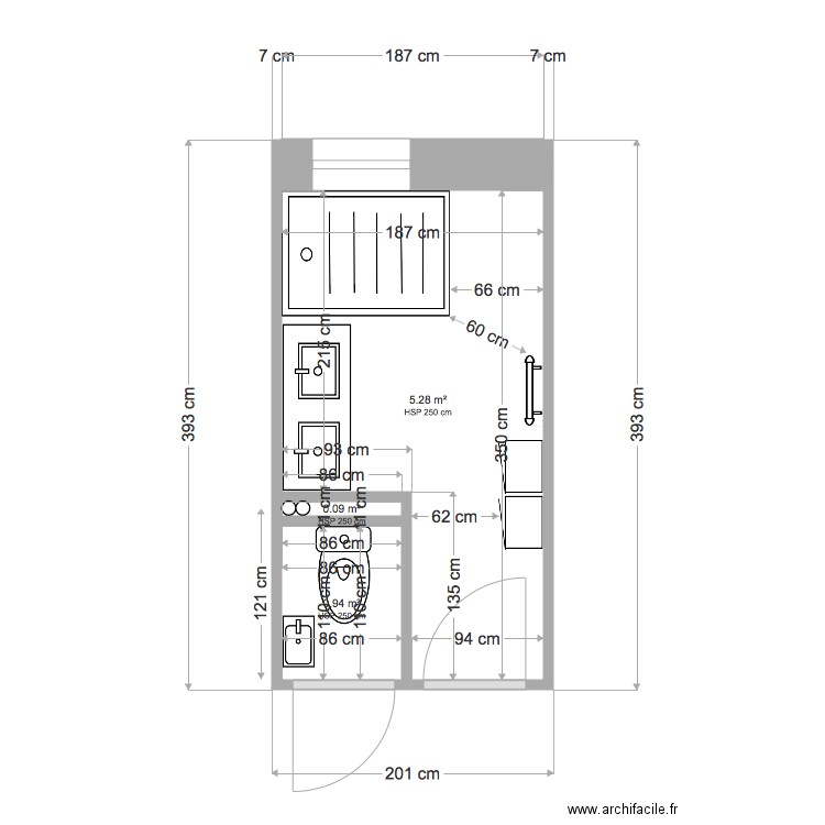 AMENAGEMENT SALLE DE BAIN. Plan de 0 pièce et 0 m2