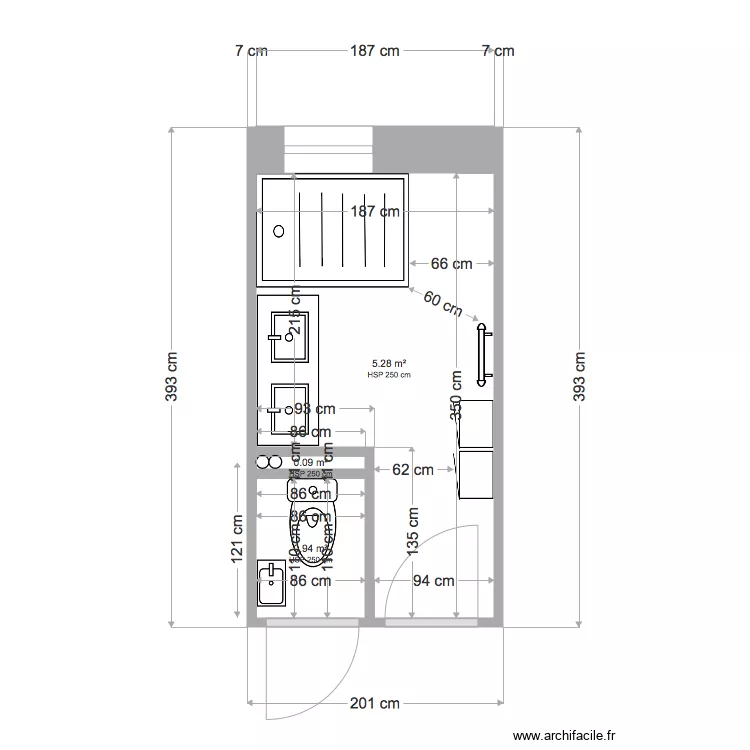 AMENAGEMENT SALLE DE BAIN. Plan de 