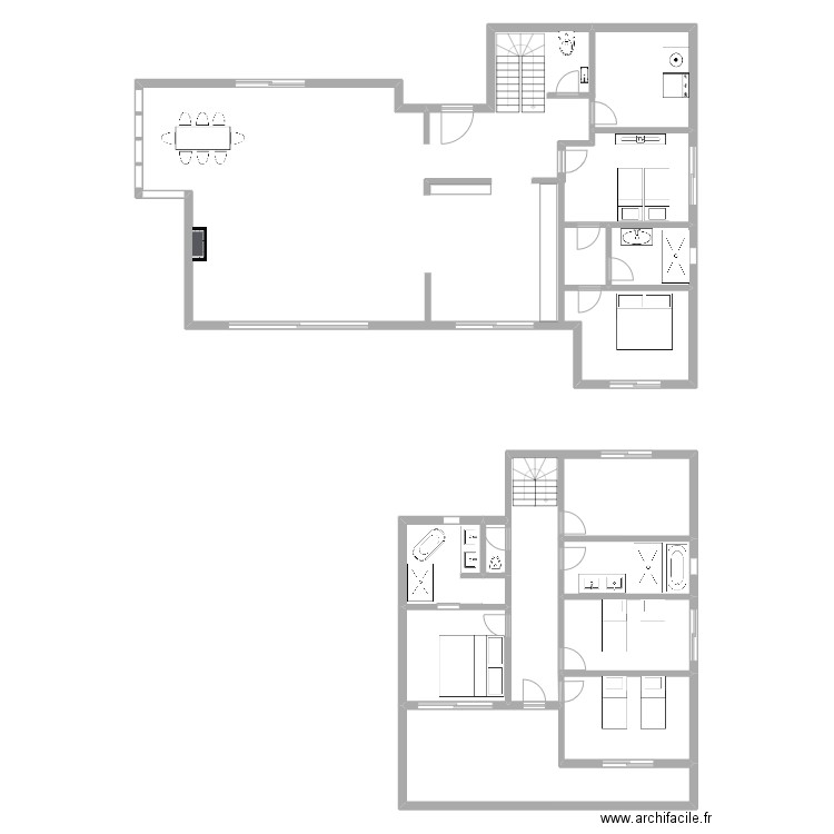 arbonne. Plan de 8 pièces et 114 m2