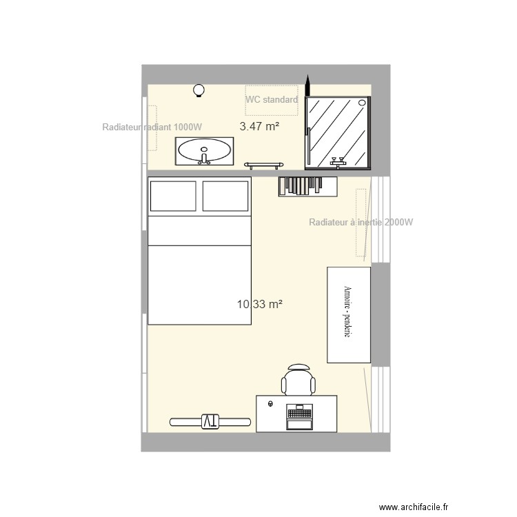 1ère Etage. Plan de 0 pièce et 0 m2