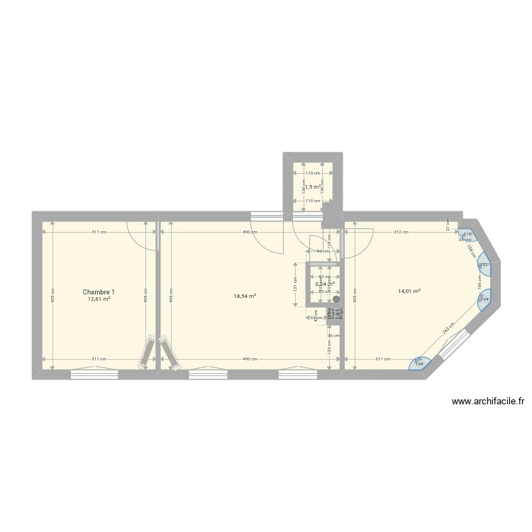 1 SA - plan modifié. Plan de 0 pièce et 0 m2