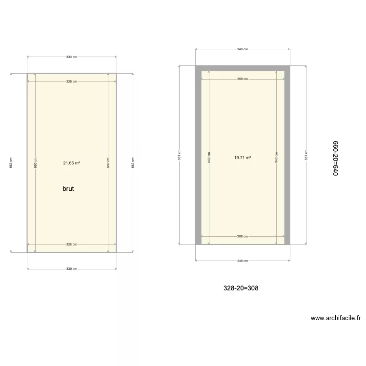 garage extension . Plan de 