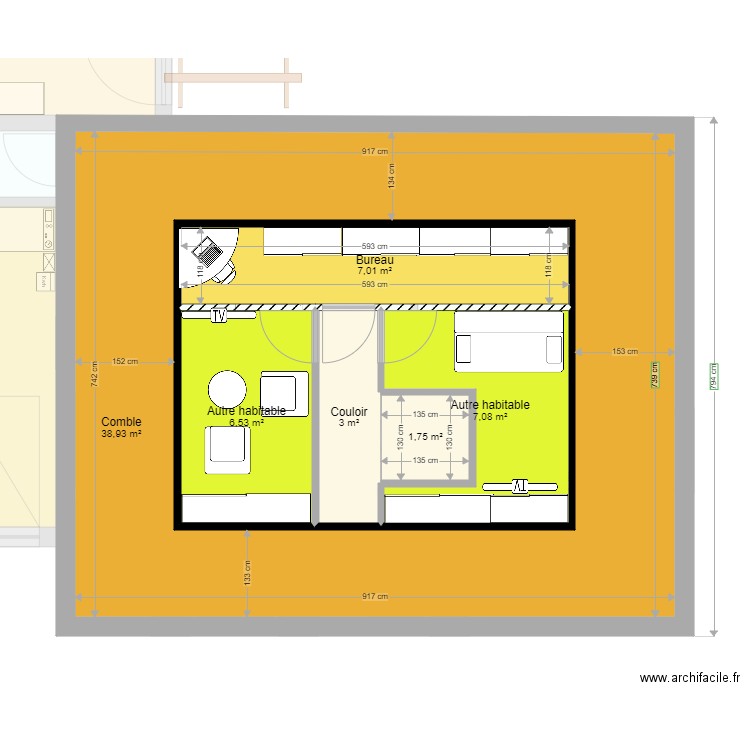 Rudy V6 V3 . Plan de 23 pièces et 213 m2