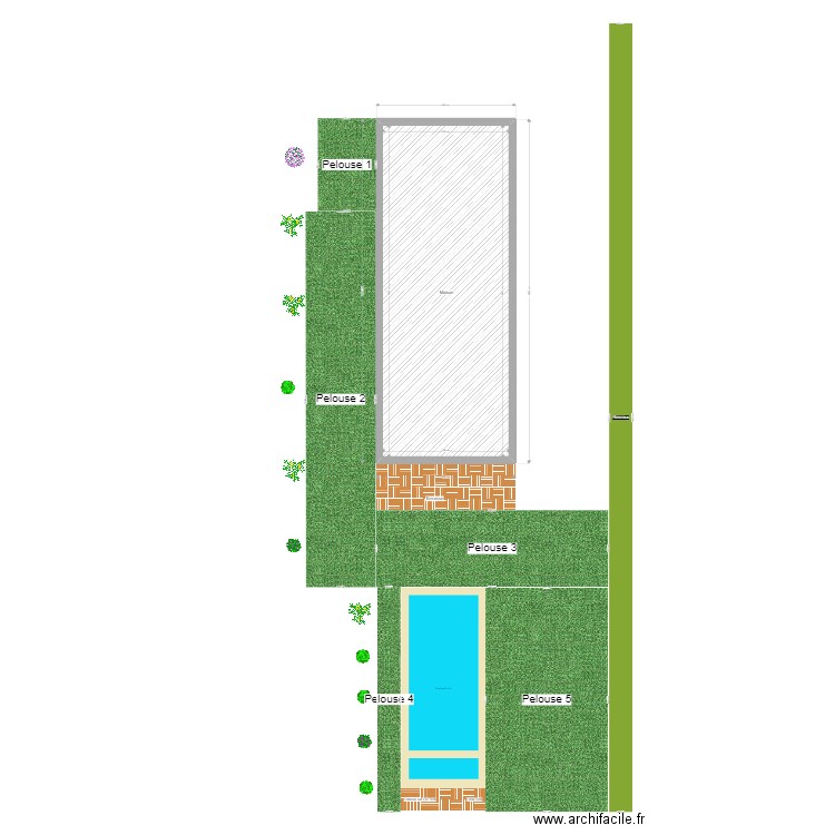 JOY-Arrosage. Plan de 1 pièce et 79 m2