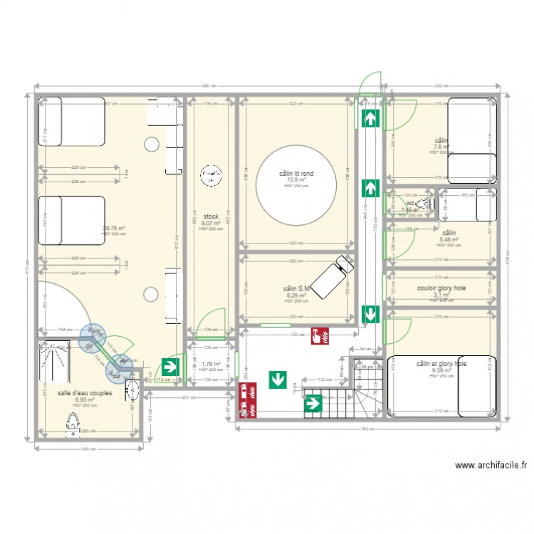 LE MANOIR 1er étage. Plan de 0 pièce et 0 m2