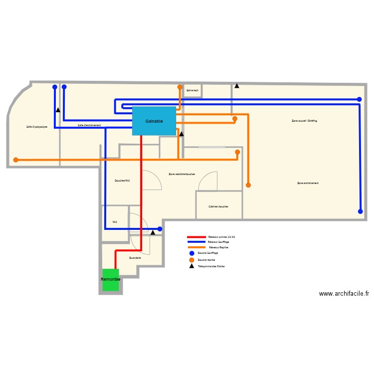 AL SPORT. Plan de 9 pièces et 732 m2