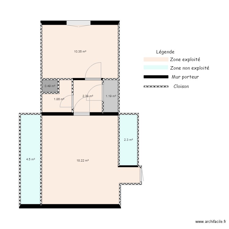 MONNERET Aline existant. Plan de 0 pièce et 0 m2