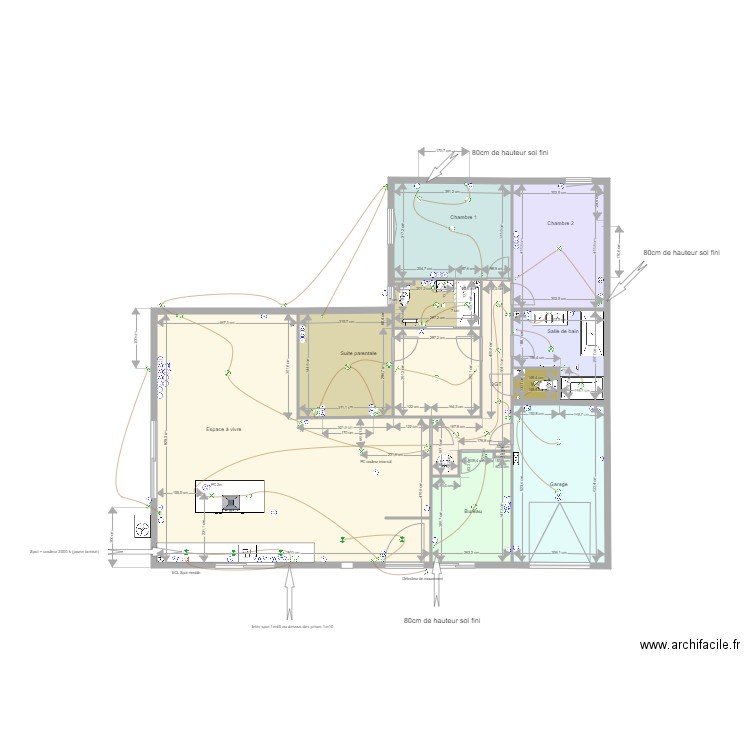 LASBIEZ. Plan de 11 pièces et 150 m2