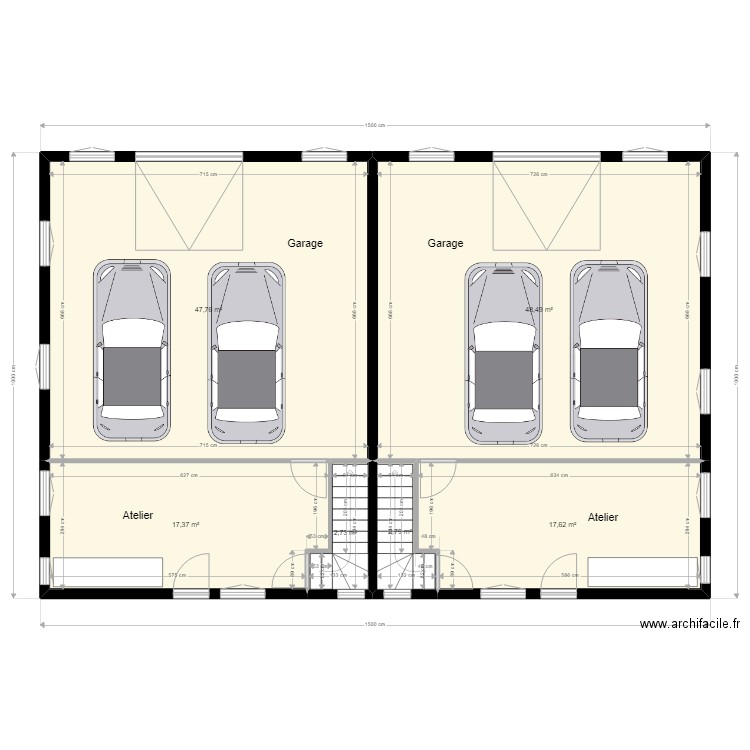 Maison Quissac plan de masse. Plan de 6 pièces et 137 m2