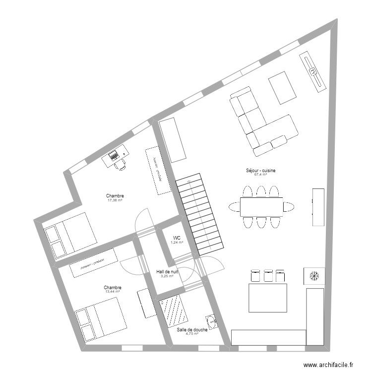 Orp-le-Grand (1er étage). Plan de 0 pièce et 0 m2