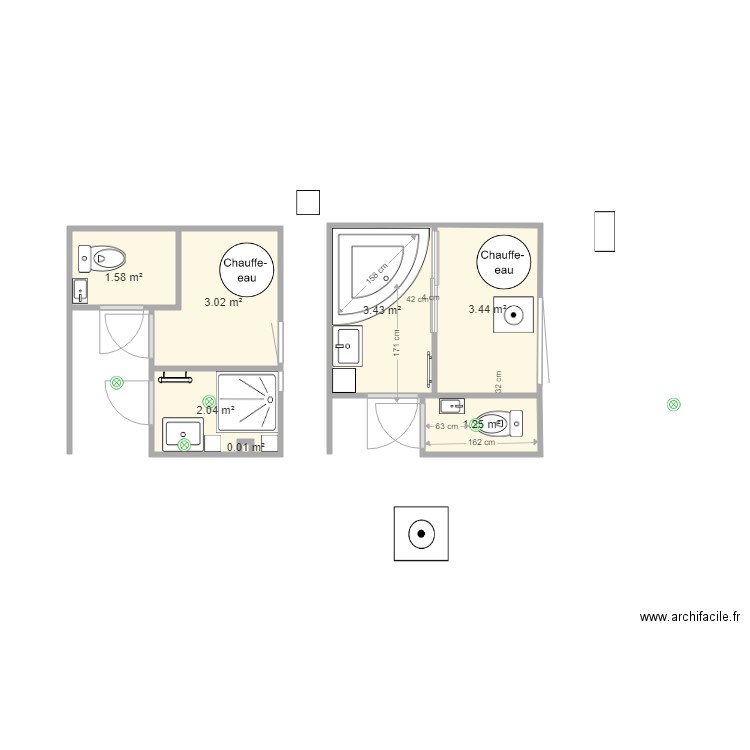 sdb du bas 5 2. Plan de 0 pièce et 0 m2