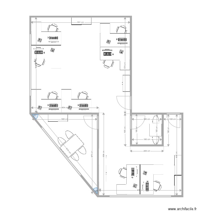 Bureaux ICARE Var1. Plan de 0 pièce et 0 m2