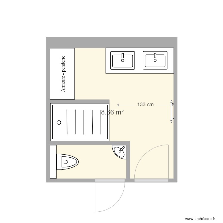 Salle de Bain RdC. Plan de 0 pièce et 0 m2