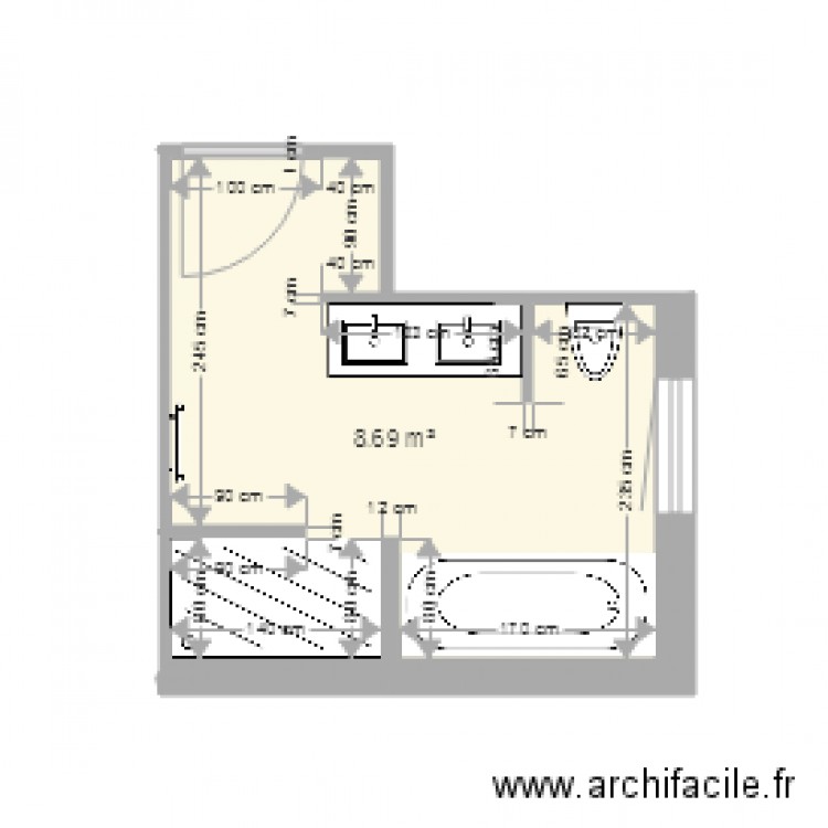 Plan SDB. Plan de 0 pièce et 0 m2