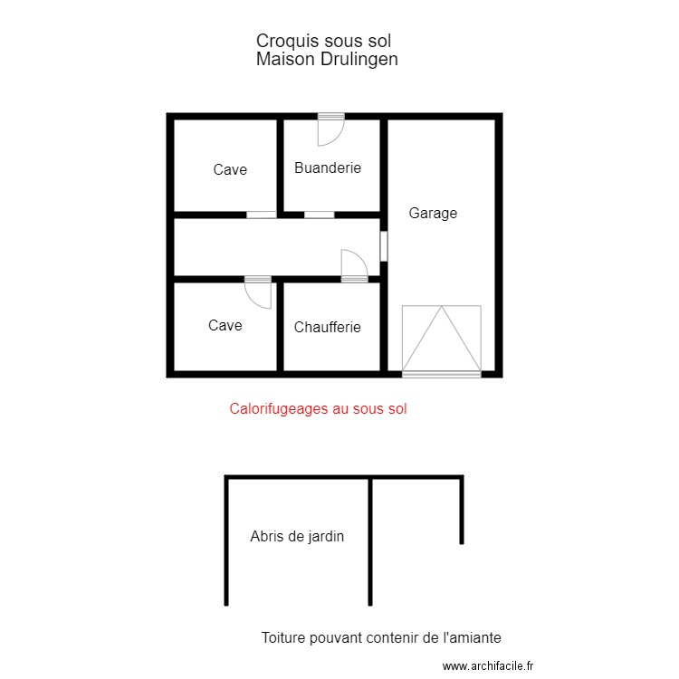  Sous sol DRULINGEN. Plan de 0 pièce et 0 m2