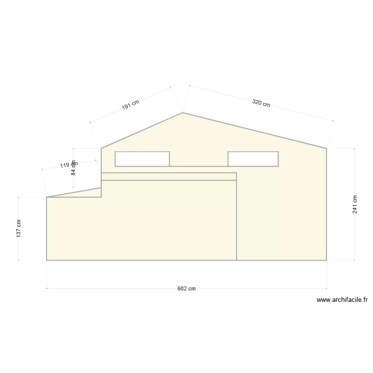 facade nord. Plan de 