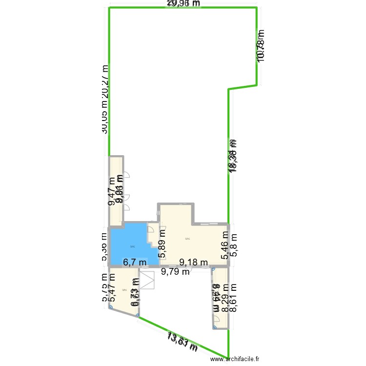 plan monchy sur eu. Plan de 5 pièces et 157 m2