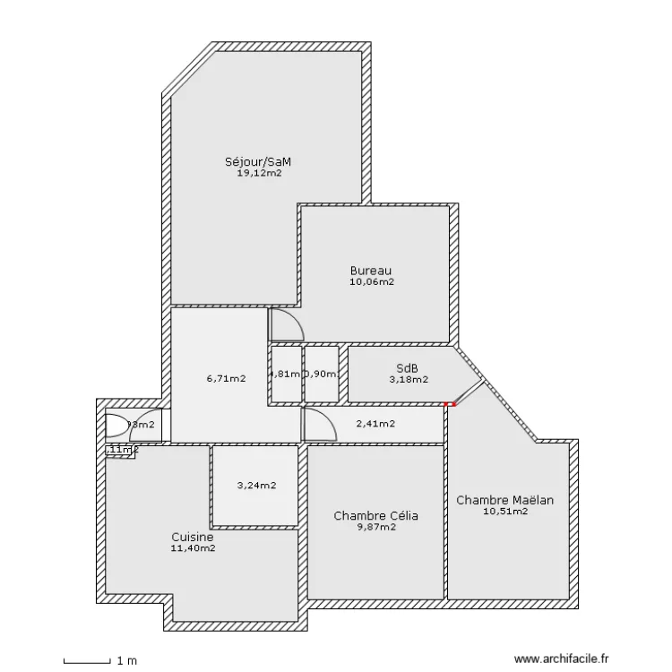 Appart_3. Plan de 