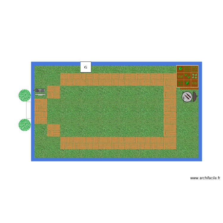 Chapiteau. Plan de 1 pièce et 50 m2