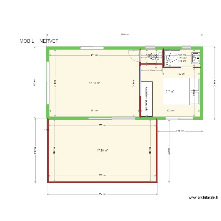 MOBIL  NERVET . Plan de 0 pièce et 0 m2