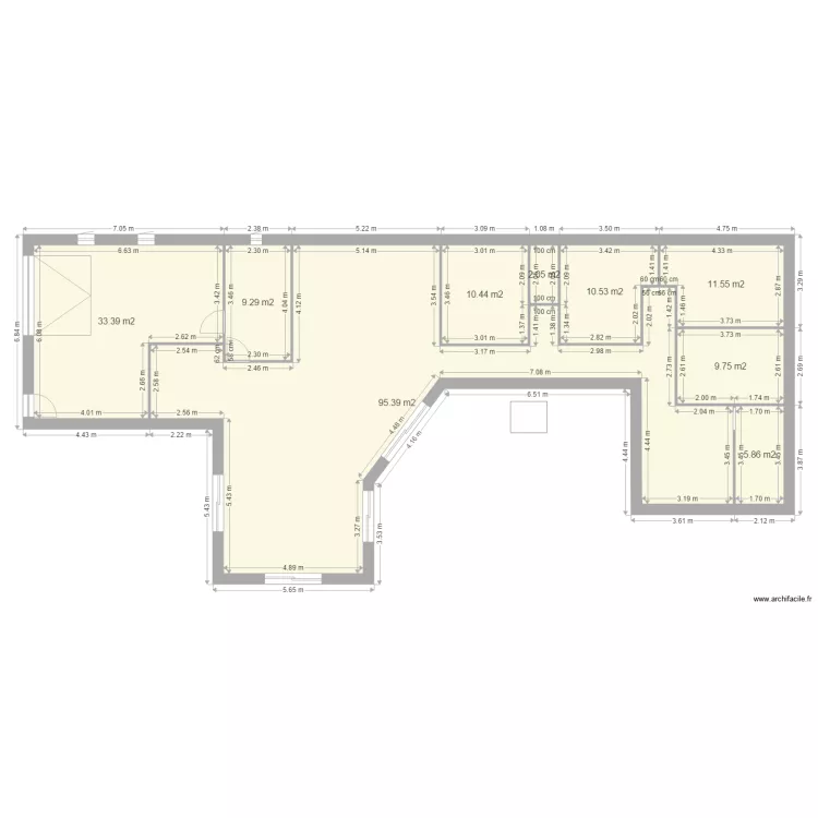 Maison 1. Plan de 