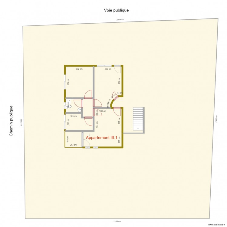 appartement III1. Plan de 8 pièces et 615 m2