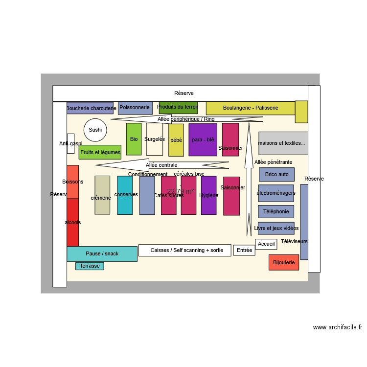 Auchan. Plan de 0 pièce et 0 m2