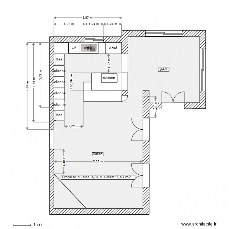 Cuisine Severine C15. Plan de 0 pièce et 0 m2