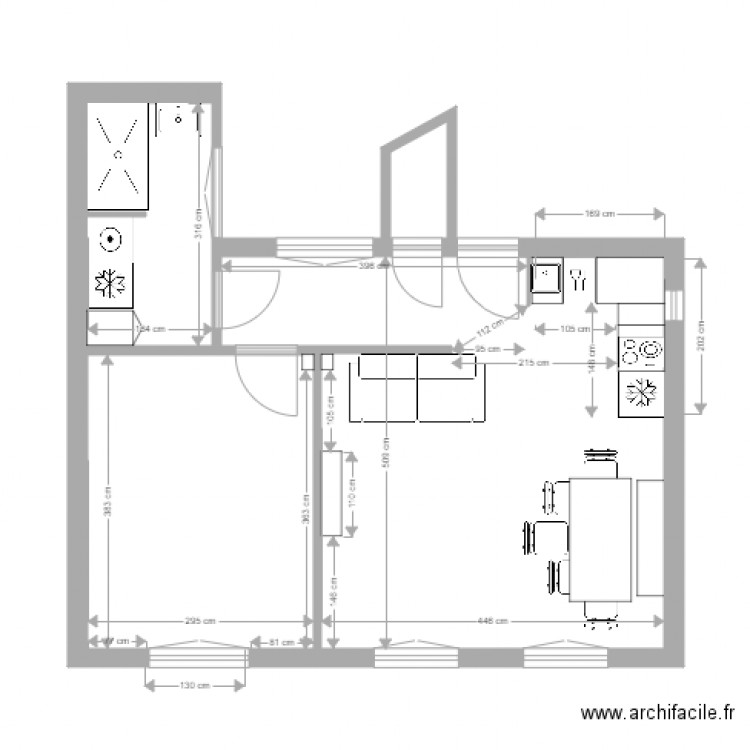 Appartement Olivier Eglem 11 novembre 1 avec invités. Plan de 0 pièce et 0 m2