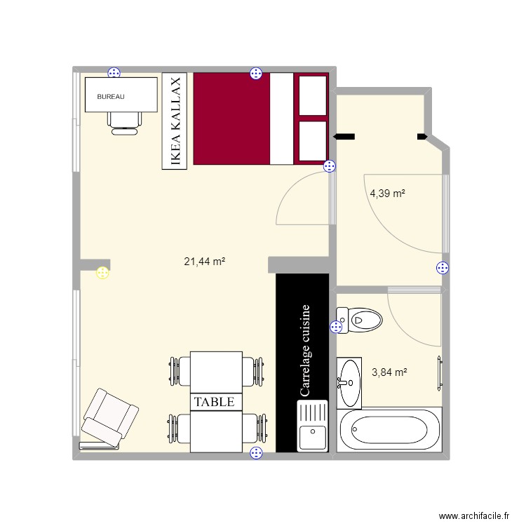 Studio Chloé. Plan de 0 pièce et 0 m2