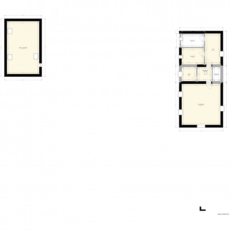 logement 1 1er etage. Plan de 0 pièce et 0 m2