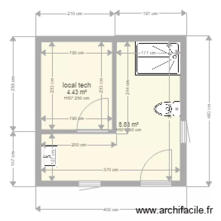 abris piscine. Plan de 