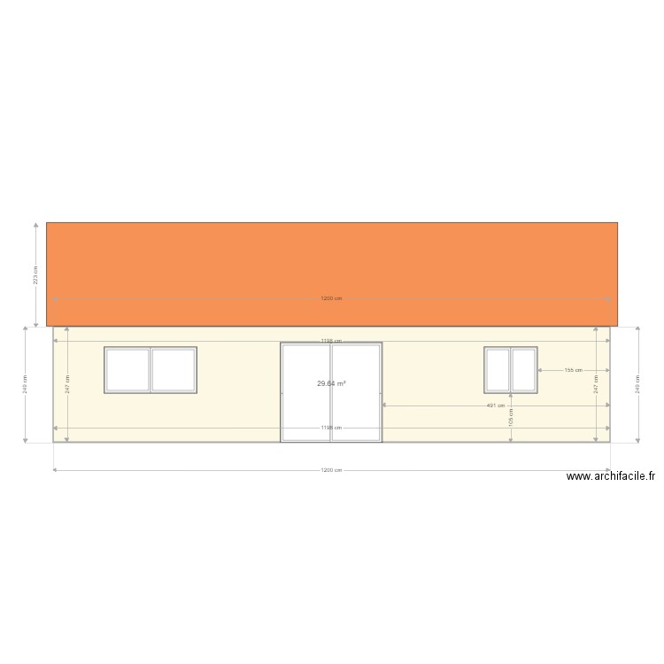 facade ouest 2. Plan de 0 pièce et 0 m2