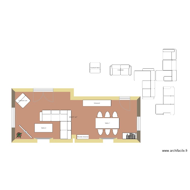 Living 3. Plan de 0 pièce et 0 m2