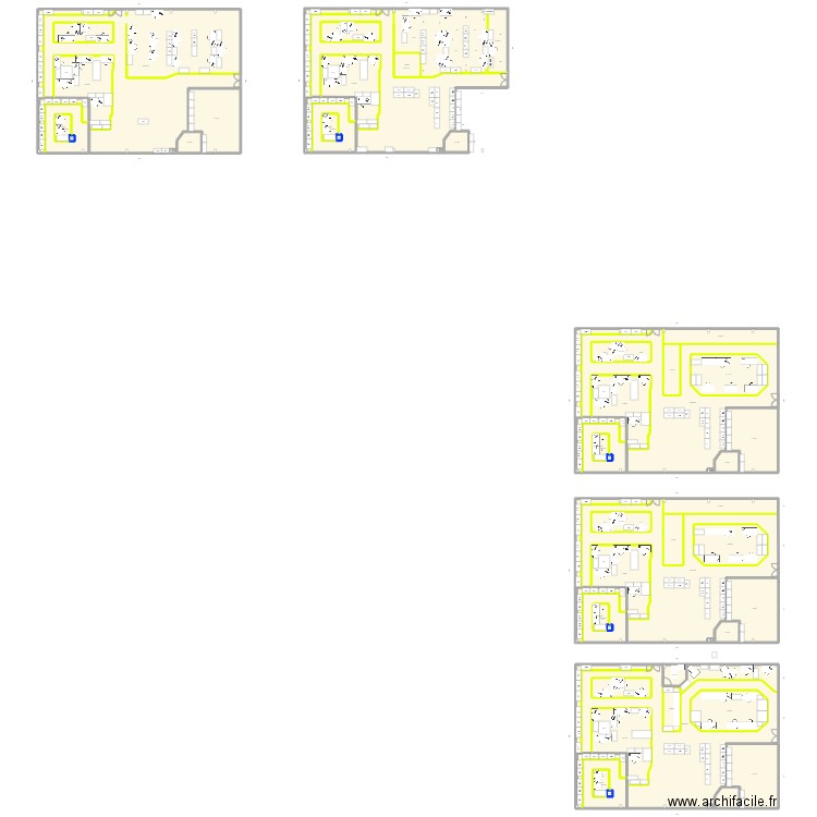 Atelier V3. Plan de 60 pièces et 2147 m2