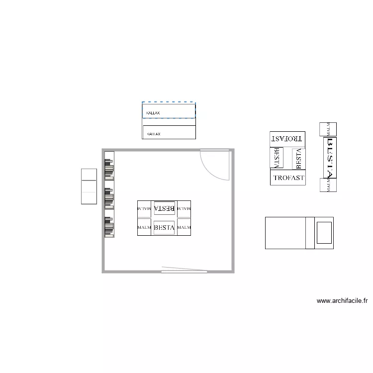 salle de jeux. Plan de 
