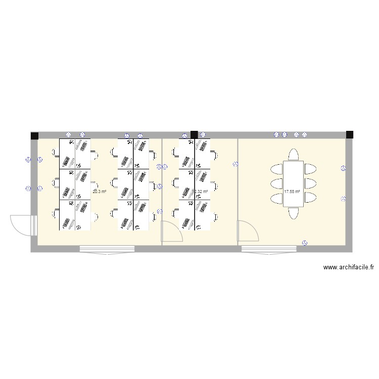 Bureau Etage. Plan de 0 pièce et 0 m2